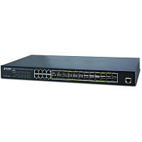 1-Port 10/100/1000T + 1-Port 100/1000X SFP Managed Media Converter (IPv4/IPv6 Dual stack management,