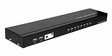 Переключатель 8-port KVM Switch RackMount 1U 19" (консоль VGA, 2xUSB /выходы 8x VGA+USB /ИК-пульт /в