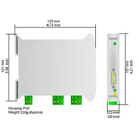 HD67075-A1 - Промышленный конвертер Modbus RTU в Modbus ASCII, тип корпуса A (узкая), монтаж на DIN