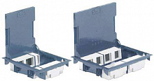 Коробка напольная неукомплектованная на 10 модулей, вертикальная, глубиной 65 мм, с крышкой