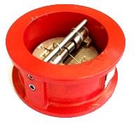 Клапан обратный двустворчатый модели Khlop CV-02/W, межфланцевый PN16, Ду 50, Pу = 16 бар