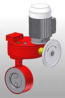 ПЗУ Зд 100/1,2(Э380)-Ф.У2-нж - из нержавеющей стали, РN 1,2 МПа с электроприводом Э-150/0,25-12 (У2)