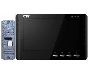 Комплект цв. видеодомофона CTV-DP1700 M W (белый монитор/панель серебро)