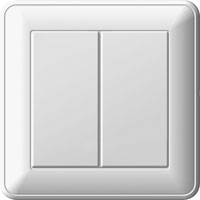 W59 Выключатель двухклавишный скрытый в рамку 16А белый VS516-252-18