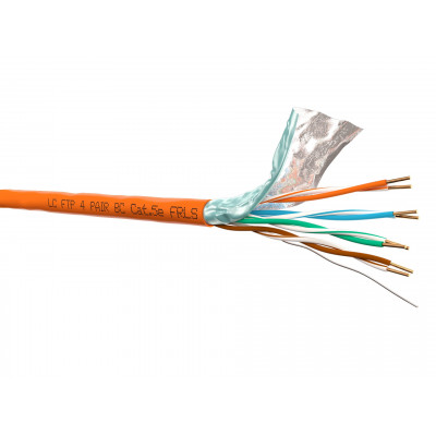 FTP 4х2х0.5 внутр.CAT 6 305м медный кабель Lancable FRLS малодымный,не поддерживающий горение,оранж. FTP 4х2х0.5 внутр.CAT 6 305м медный кабель Lancable FRLS малодымный,не поддерживающий горение,оранж.