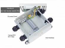 Клеммная коробка KlemBox® КК 150 IP65 KlemBox КК-150-20х24А-4хМ20-IP65