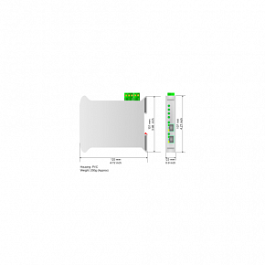 Промышленный конвертер (преобразователь) BACnet IP slave в RS-485 Modbus master