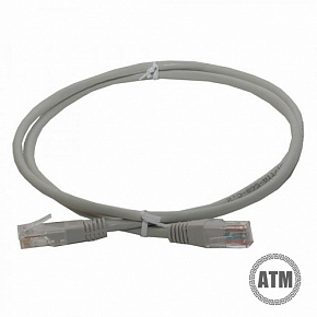 Коммутационный шнур RJ45-RJ45 UTP Cat.5e, 3 метра, серый