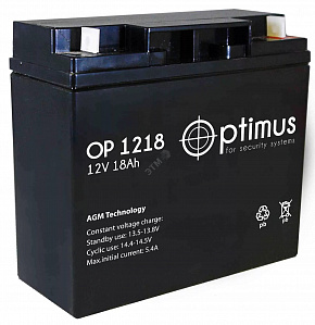 Аккумулятор  18А/ч, 12В (Optimus)