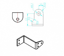 Кронштейн для откр. внутрь M+RC2.5 RAL (BC2.02R)