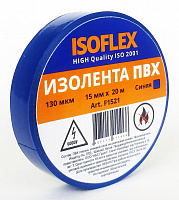 Изоляционная лента ПВХ  15мм x 20м зеленая ISOFLEX инд.уп. арт.F1526 /200/5