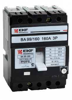 Выключатель авт. 3п ВА-99 160/125А 35кА EKF mccb99-160-125