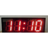 СВР-05-4В150Т Часы цифровые вторичные, (ЧЧ:ММ), высота символа 150мм, цвет индикации зеленый, с датчиком температу