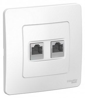 Розетка компьютерная 2-м СП BLANCA RJ45 кат.5e бел. SchE BLNIS045451