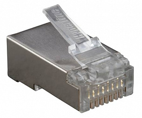 Разъем RJ-45(8P8C) под витую пару, категория 6 (50µ"/ 50 микродюймов), универсальный 