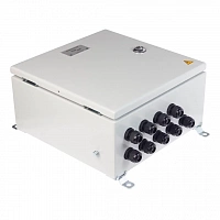 Клеммная коробка KlemBox® КК тип L300, сталь 300x300x150мм, 120 клемм 24А, вводы 10хМ20 (Ø10-14мм), 