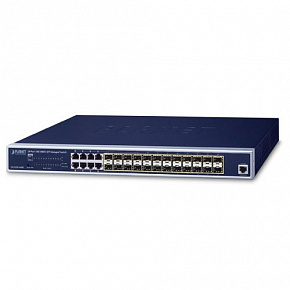 L2+/L4 24-Port 100/1000X SFP with 8 Shared TP Managed Switches, with Hardware Layer3 IPv4/IPv6 Stati