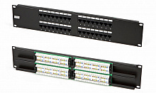 Патч-панель 19", 2U, 32 порта RJ-45, категория 5e, Dual IDC, ROHS, цвет черный (PP3-19-32-8P8C-C5E-)
