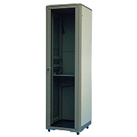 Шкаф коммутационный Racklan 600х560х20U, стеклянная дверь, подходит для установки на пол,Eurolan