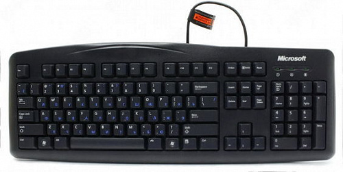 Клавиатура MICROSOFT Wired 600, USB, черный