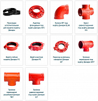 Тройник равносторонний ДИНАРМ, под муфту, крашенный, 2" (60.3 мм), Ру = 2.5 МПа