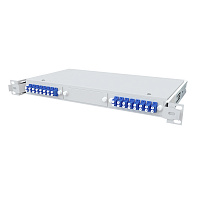 RC19 КСВ-У-19-1U-16-DLC/UPC-9/125 Кросс оптический 19" выдвижной 1U на 16 портов