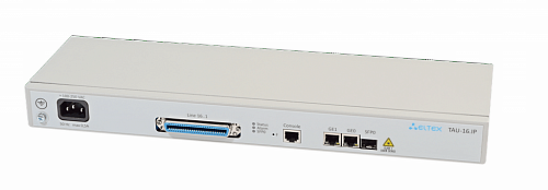 VoIP-шлюз TAU-16.IP: 16хFXS, 2хRJ45-10/100/1000, SIP/H.323, 1U, AC 220V