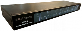 Переключатель 16-port KVM Switch RackMount 1U 19" (консоль VGA, 2xUSB /выходы 16x VGA+USB+2xPS/2 /2 кабеля 1.8м VGA+USB+2xPS/2) Venus 16