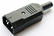 Разъем 220В "м" 3-х конт. на кабель (винт., 6A) (AC-102)