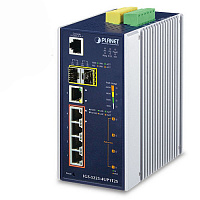 IP30 Industrial L2+/L4 4-Port 1000T + 2-Port 100/1000X SFP Full Managed Switch (-40 to 75 C, dual re