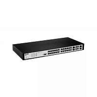 Коммутатор D-Link DES-3200-28P/C1 24х10/100 Ethernet PoE + 2x1000BASE-T + 2 комбо-порта 100/1000Base
