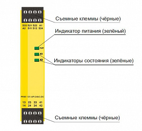 РФБГ-131-АР-24АС-DC Реле безопасностиВх сигнал : Аварийный стоп, замки безопасности, световые завес