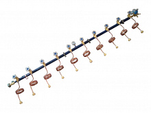 А-КР-2-8-35 000-Ду66 Коллектор для МГП с хомутами для двухрядной рампы, с ниппелем для А-СД