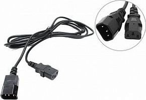 Кабель питания монитор-компьютер IEC 320 C13- IEC 320 C14 (3x0.5), 1.8 м PWC-IEC13-SHM14-1.8-BK