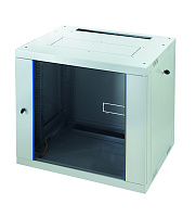 Шкаф настенный Racknet F30 15U 600 × 600, стекл.дверь, светло серый 60W-15-66-31GY