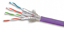 S/FTP 4х2х0.5 внутр. CAT 7, 305м медный кабель LSZH, малодымный, не содержащий галогенов, фиолетовый