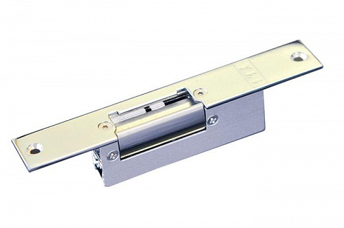 Нормально-открытая электромеханическая защелка; DC 12В, 200 мА; планка в комплекте; сталь; размеры 1 Нормально-открытая электромеханическая защелка; DC 12В, 200 мА; планка в комплекте; сталь; размеры 1