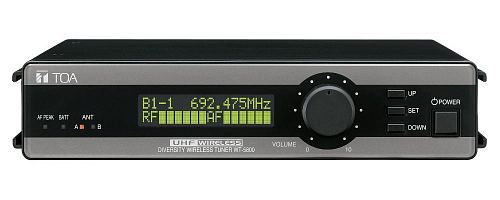 UHF радио-тюнер, PLL-синтезатор, двойной супергетеродин, дисплей, антенный вых. 64 каналов