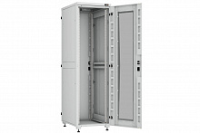 Напольный шкаф"OptiRack PLUS"42U, 800x600 мм, цоколь 100 мм, дверь-стекло, ApraNET 31-7486-42P