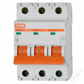 Авт. выкл.ВА47-63 3Р 40А 4,5кА характеристика С TDM SQ0218-0023