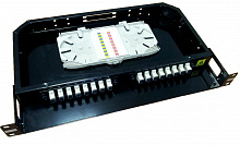 Оптическая коммутационная панель 19'' 1U фиксированная корпус на 24 адаптеров 24 SC адаптеров OM2