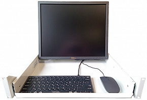 Выдвижная KVM консоль RackNode™ в стойку 19", 2U,LCD 19" 1280x1024, DVI-D (или HDMI) RN-KVM19D
