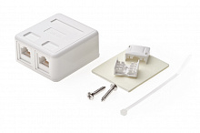 Розетка двойная наружная, Cat.5e, микро 2 RJ45м EWX-45-S2/5
