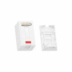 Корпус настенной розетки на 1 порт, NMC-MB1P-ST-WT