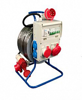 КС-06 Кабельный соединитель 40 метров 1 розетка СЕЕ 220В/32А IP67 + 2 розетки 220В/16А IP54