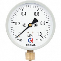 Манометр Росма ТМ-510Р.00 (0-16кгс/см2) М20х1.5 М2 общетехнический 100мм, радиальное присоединение