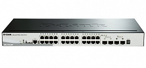 Коммутатор PoE D-link DGS-1510-28P/A1A WebSmartPro, 24x10/100/1000Mbp PoE (193 Вт), 2x1000Base-X SFP