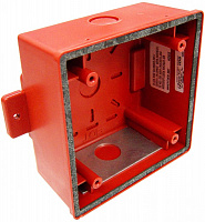 Бокс установочный всепогодный IOB-R для настенной установки оповещателей ET70WP,пластиковый, красный