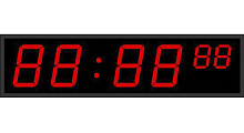 Р-100х4-057х2b часы-календарь электронные офисные с индикацией секунд (красная индикация)