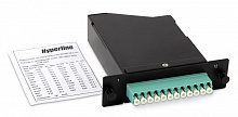 Волоконно-оптическая кассета 1xMTP (папа), 120x32 мм, 12LC адаптеров (цвет aqua), 12 волокон, OM3